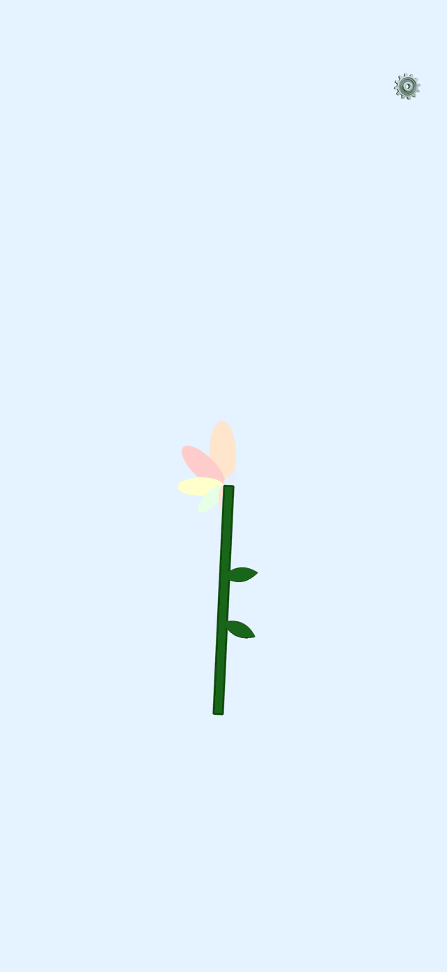 Growing flower scene